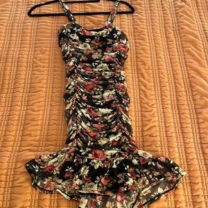 Floral dress black